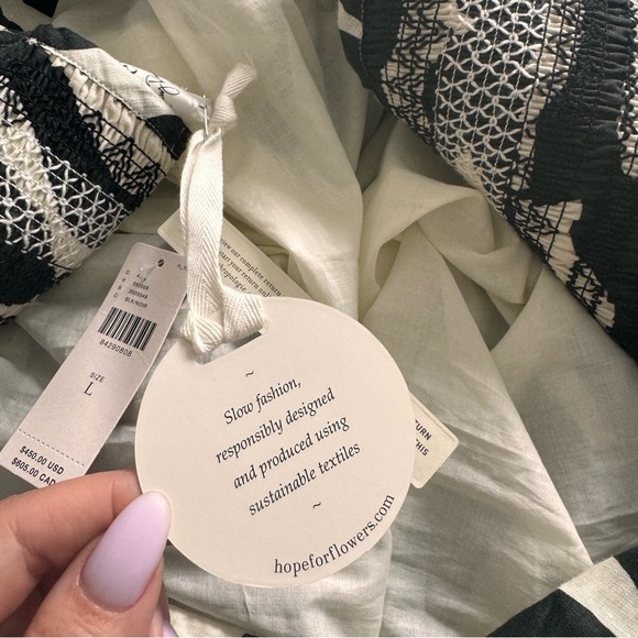 Anthropologie L Hope For Flowers Modern Zebra Print Linen Maxi Dress NWT organic - Picture 10 of 14